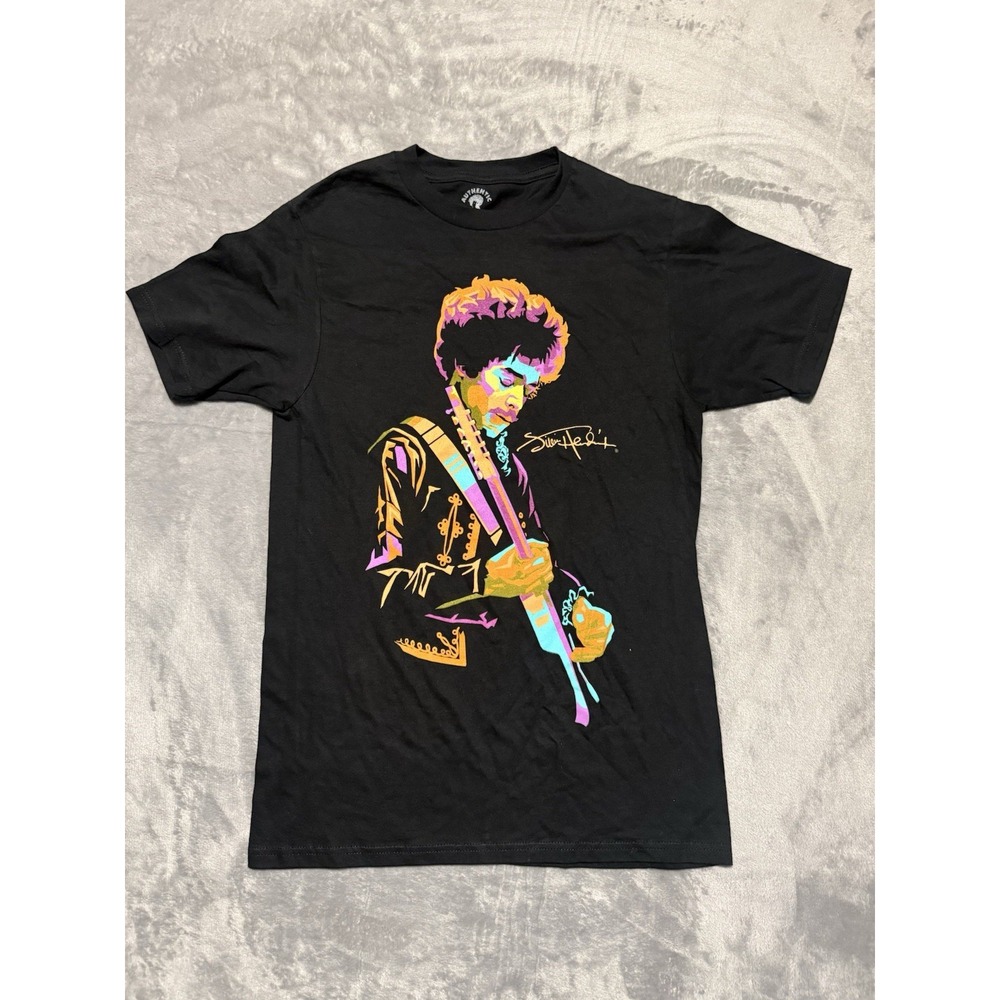 Authentic Hendrix T-Shirt Mens Small Black Graphic Rock Music Vintage Tee